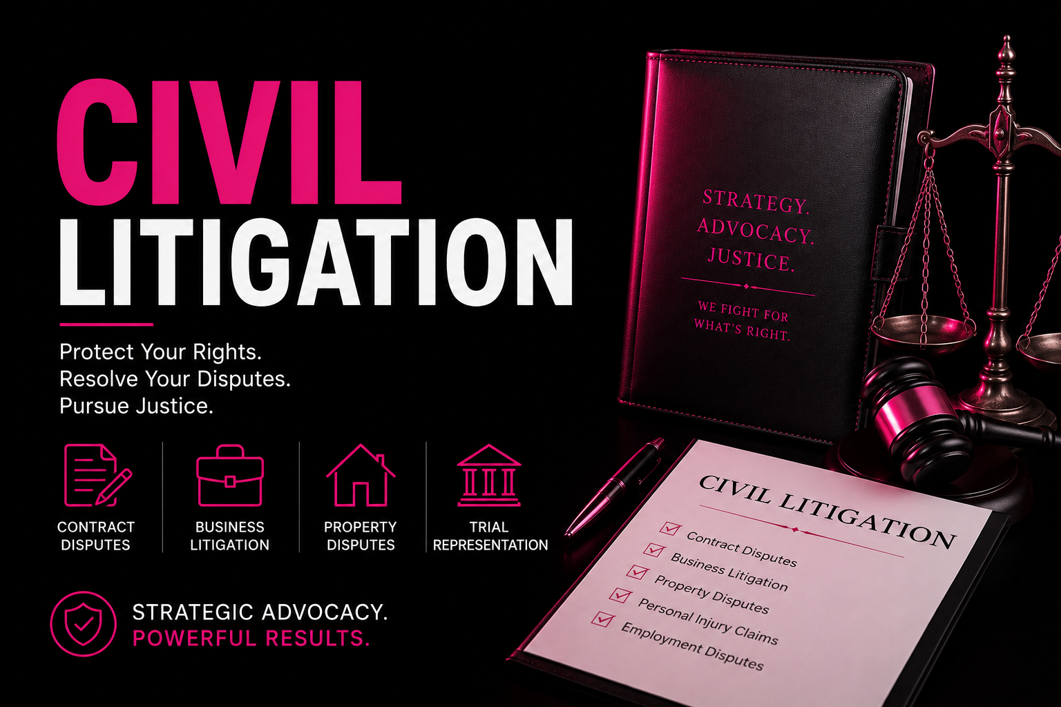 Civil litigation graphic